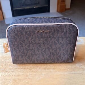 Michael Kors Dark Brown Toiletry Bag